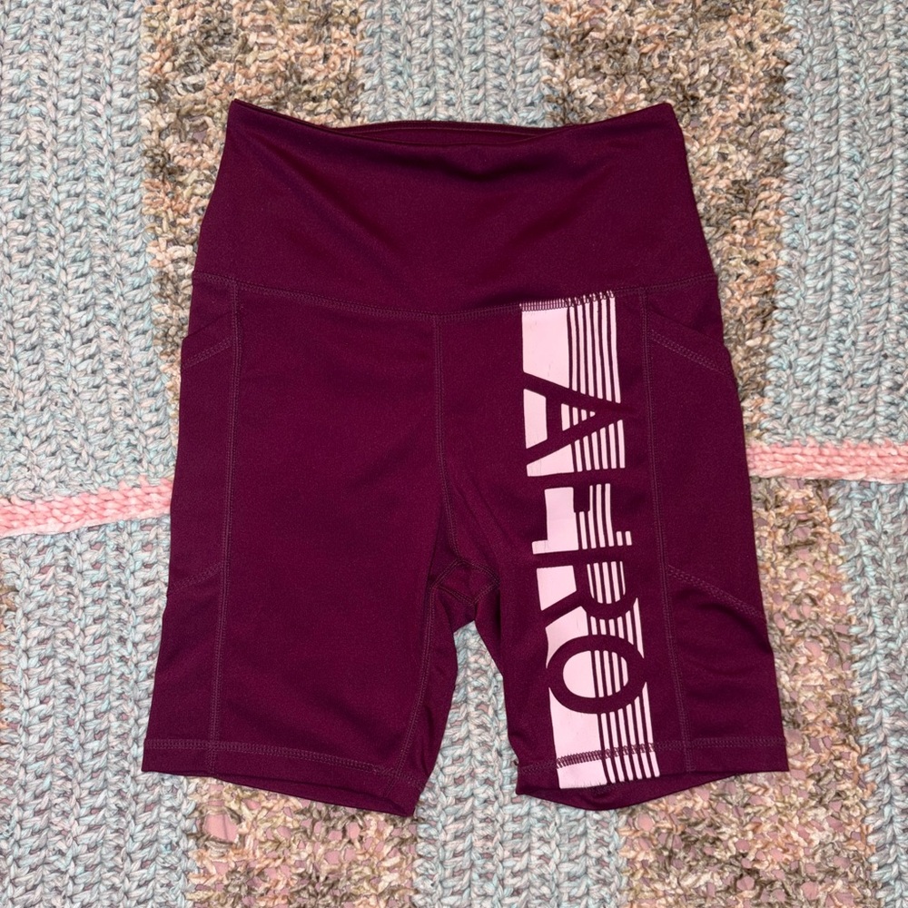 Magenta Aero Spandex Biker Shorts With Pockets